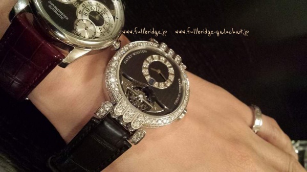 HARRY WINSTON Premiere Tourbillon.Bespoke Crocodile Strap／ハリー・ウィンストン・プルミエール・エキセンター・トゥールビヨン・プラチナ x ダイヤモンド x 手巻き時計.クロコダイル.フルオーダーメイド(ビスポーク)ストラップ.ベルト