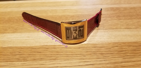 FRANCK MULLER.Hand Stitch Crocodile.Bespoke Strap&Coba Style／フランクミュラー.レッド x ブラックグラデーションカラークロコダイル.フルオーダーメイド.12時側、6時側、剣先サイズ調整&純正バックル移植.手縫い(ハンドステッチ) x コバ(切り目)仕上げ