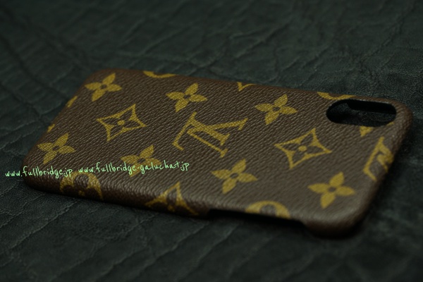 Louis Vuitton.ルイヴィトン／モノグラム柄生地リメイク／iPhoneケースフルオーダーメイド x カスタム x コバ(切り目)仕上げ