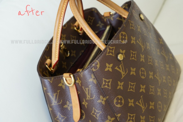 【修理／リペア】【コバ面修復作業修理】Louis Vuitton・ルイヴィトン／モンテーニュBB (M41055)モノグラムハンドバッグ x 完全無機質nanoケイ素高品質最先端技術次世代型主原料高純度ガラス被膜コーティング施工　